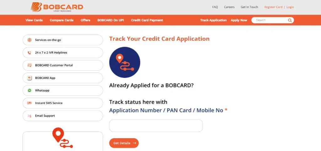 Bank Of Baroda Credit Card Status Online